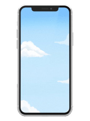 Gif of the LMU bell tower appearing on an iphone screen, the screen also says 